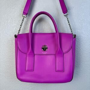 Kate Spade • Fuchsia Leather New Bond Street Florence Satchel